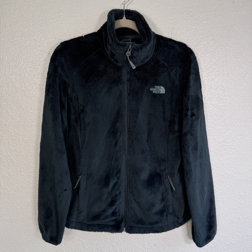 North Face Osito Jacket Womens Small Fuzzy Fleece Zip Softshell Emerald Green